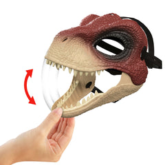 Jurassic World Rebirth Raptor Dinosaur Mask, Role-Play Head Wear, Movie-Inspired Costume Gear