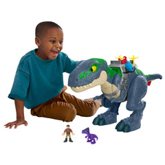 Fisher-Price Imaginext Jurassic World Rebirth Ultimate Action Chomp T. Rex Dino Toy & Action Figures