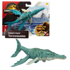 Jurassic World Rebirth Frenzy Pack Torvoneustes Dinosaur Figure, Authentic Toy, Digital Play