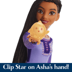 Disney's Wish Singing Asha Of Rosas Fashion Doll & Star Figure, Posable With Removable Outfit (English)