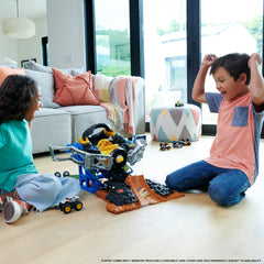 Hot Wheels Monster Trucks Arena Smashers MEGA-Wrex vs Crushzilla Takedown Playset