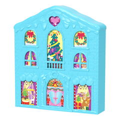 Polly Pocket Dolls And Playset Advent Calendar, Gingerbread House With Dollhouse Furniture, Toy Car, And Holiday Accessories