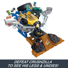 Hot Wheels Monster Trucks Arena Smashers MEGA-Wrex vs Crushzilla Takedown Playset