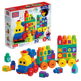 First Builders ABC Musical Train Toy Building Blocks With Music (50 Pieces) For Toddler