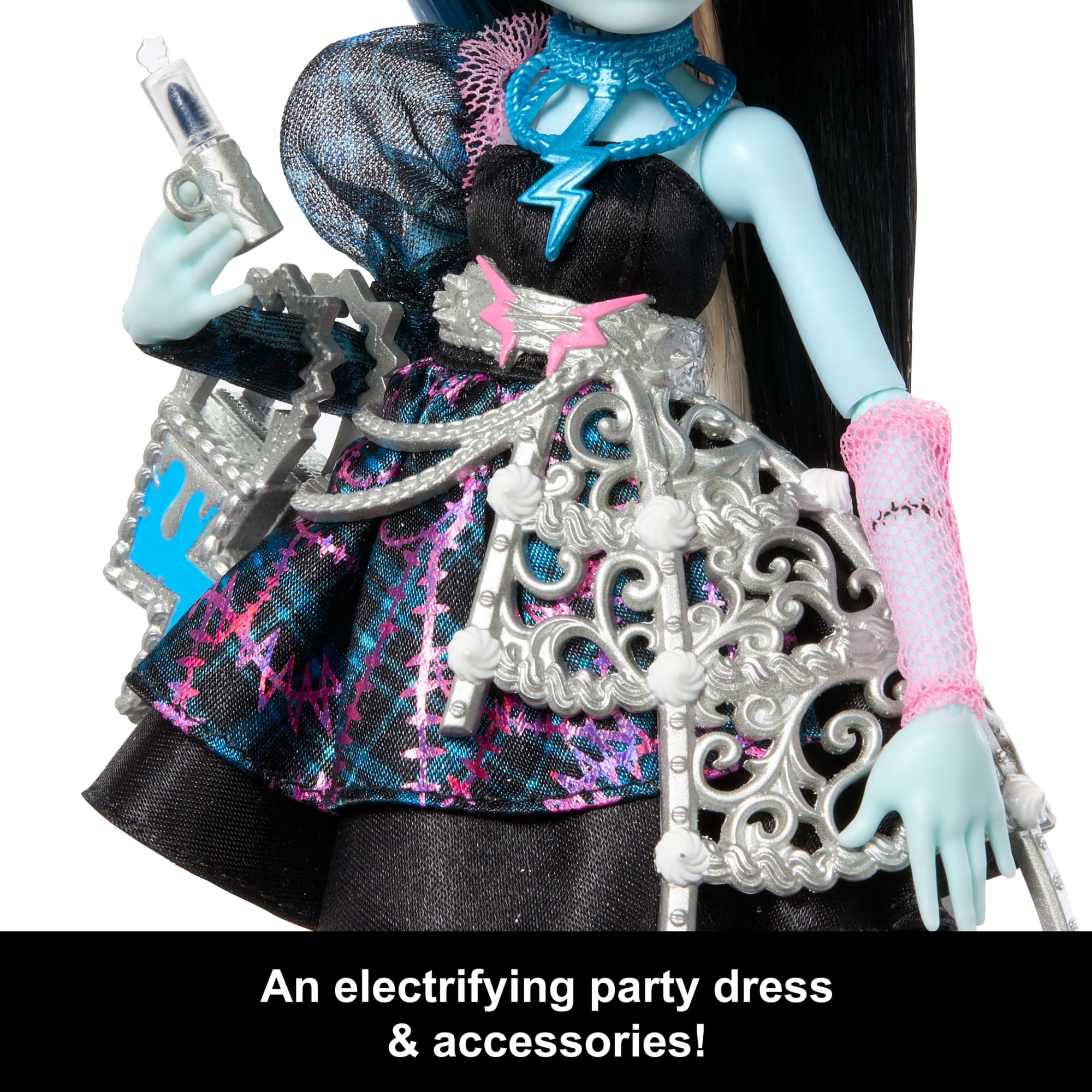 Monster High Scary Sweet Birthday Frankie Stein Doll in Party Dress With Balloon & Gift