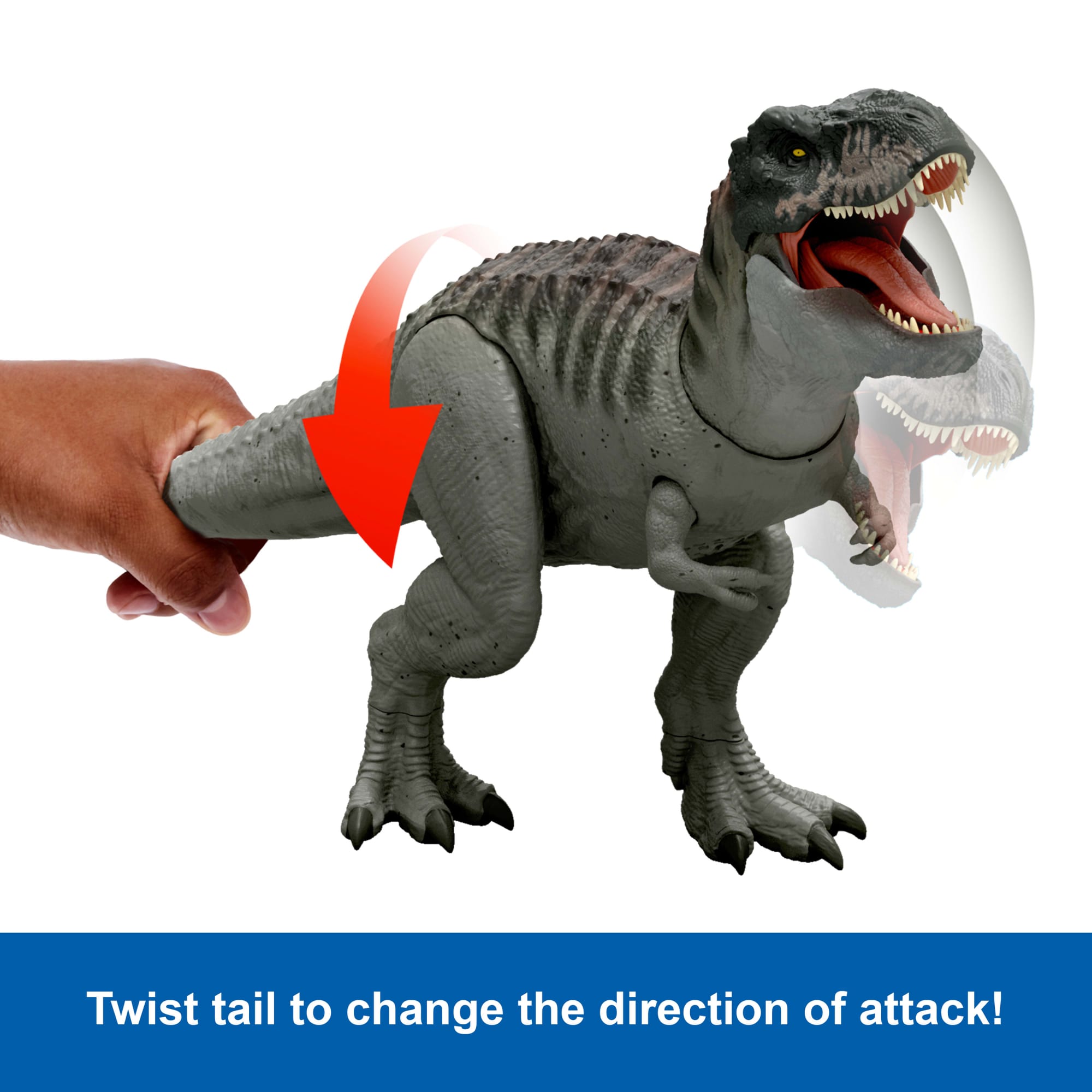 Jurassic World Rebirth Power Devour Tyrannosaurus Rex Dinosaur Figure, Constant Chomp Lights & Sound