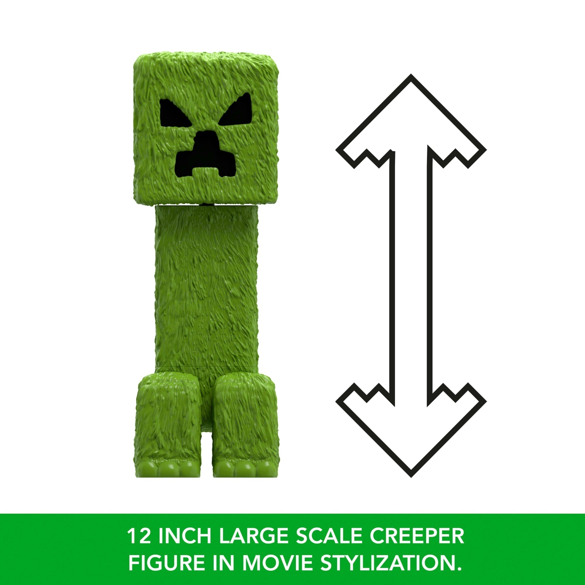 Minecraft Creeper Large-Scale Action Figure, 12-Inch Character Collectible Inspired By The Movie