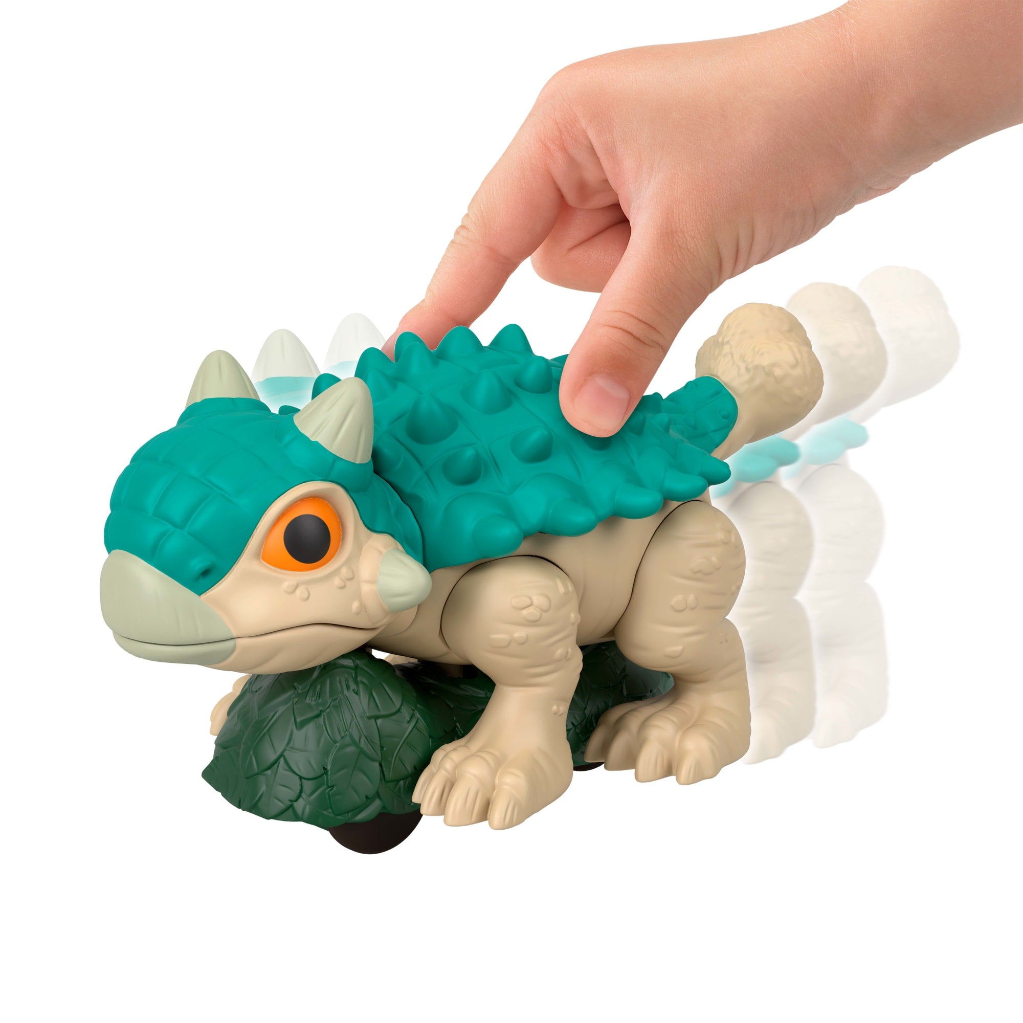 Fisher-Price Imaginext Jurassic World Ankylosaurus Dinosaur Toy With Wheels & Wiggling Motion