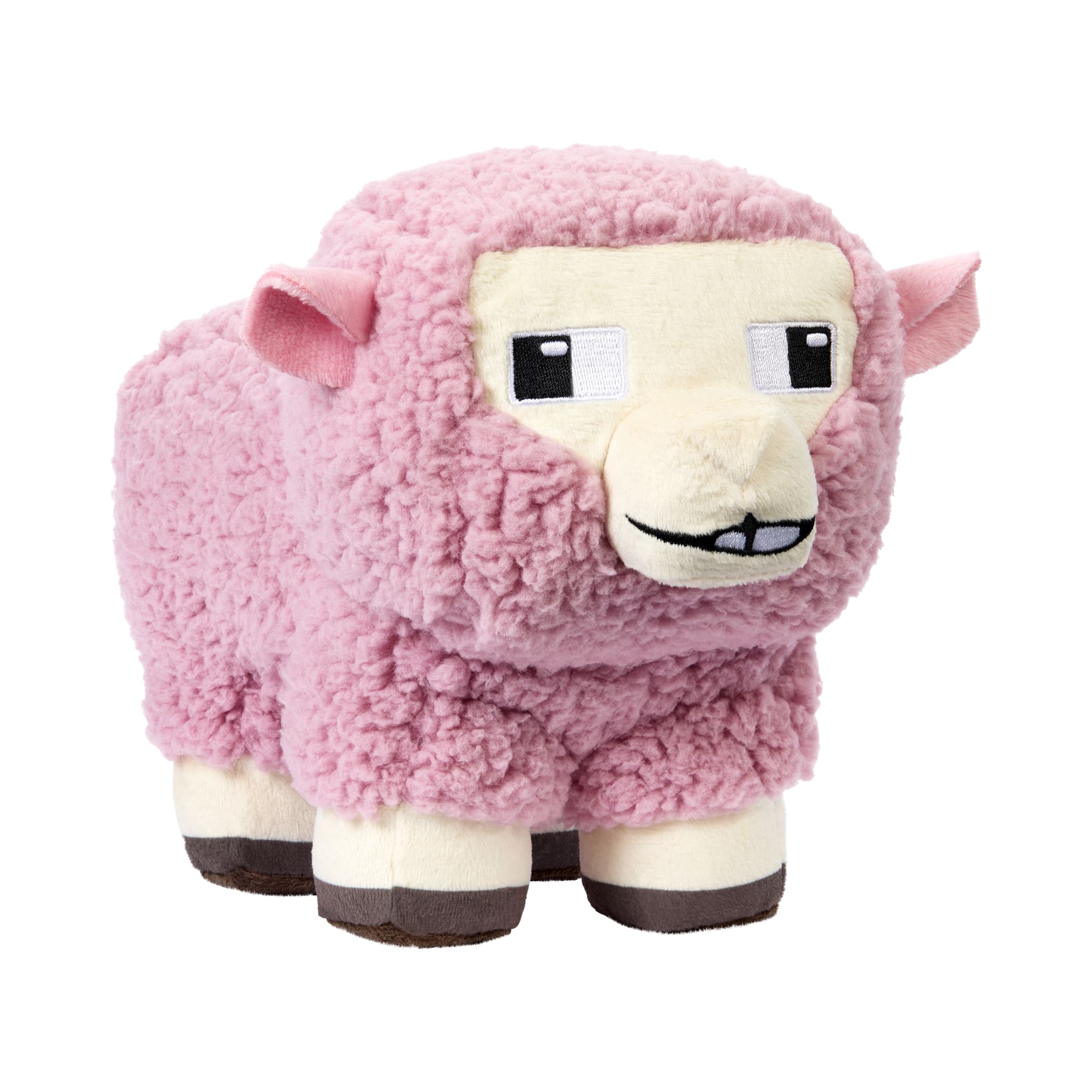 Minecraft Pink Sheep Plush Toy, 8-Inch Collectible Soft Doll Inspired By A Minecraft Movie