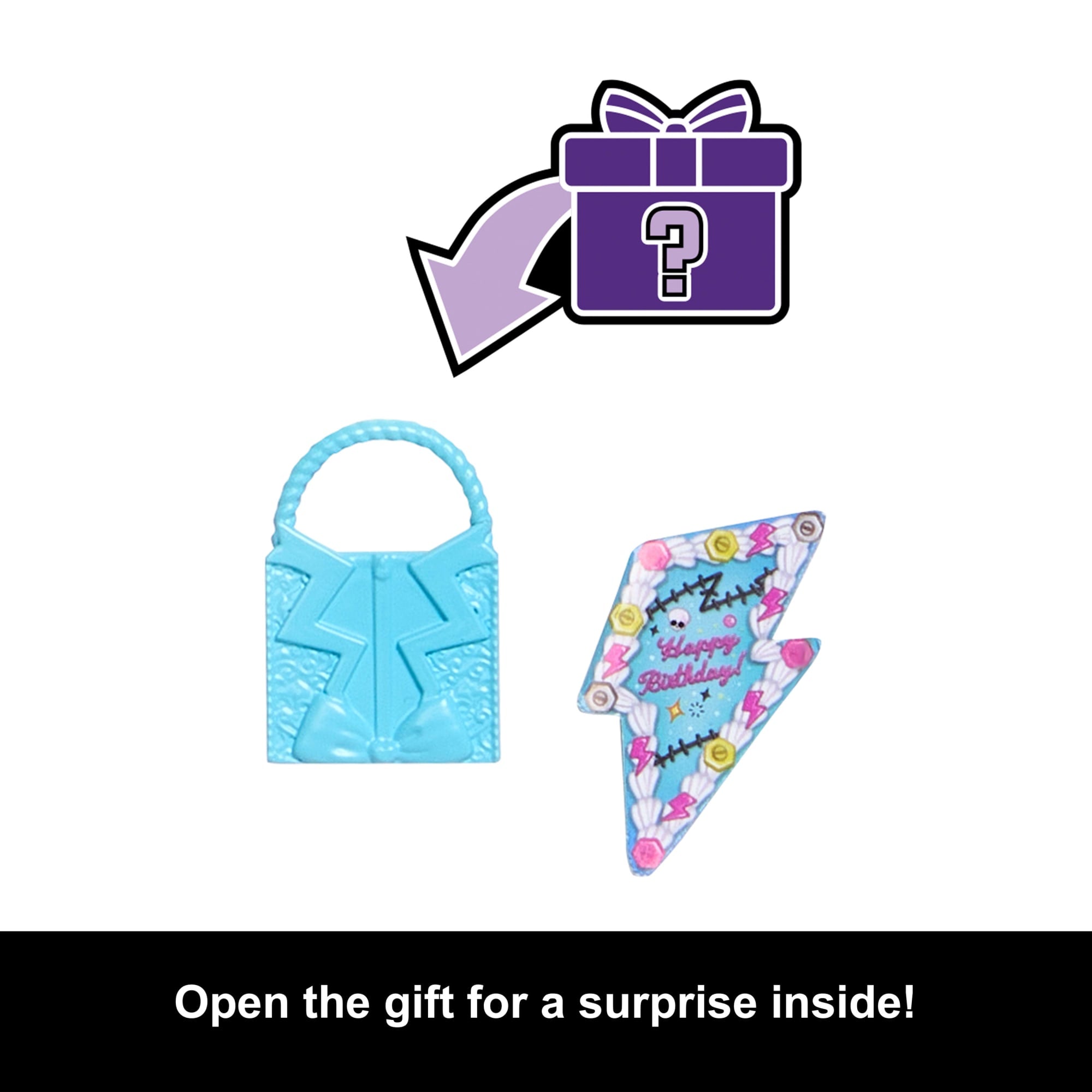 Monster High Scary Sweet Birthday Frankie Stein Doll in Party Dress With Balloon & Gift