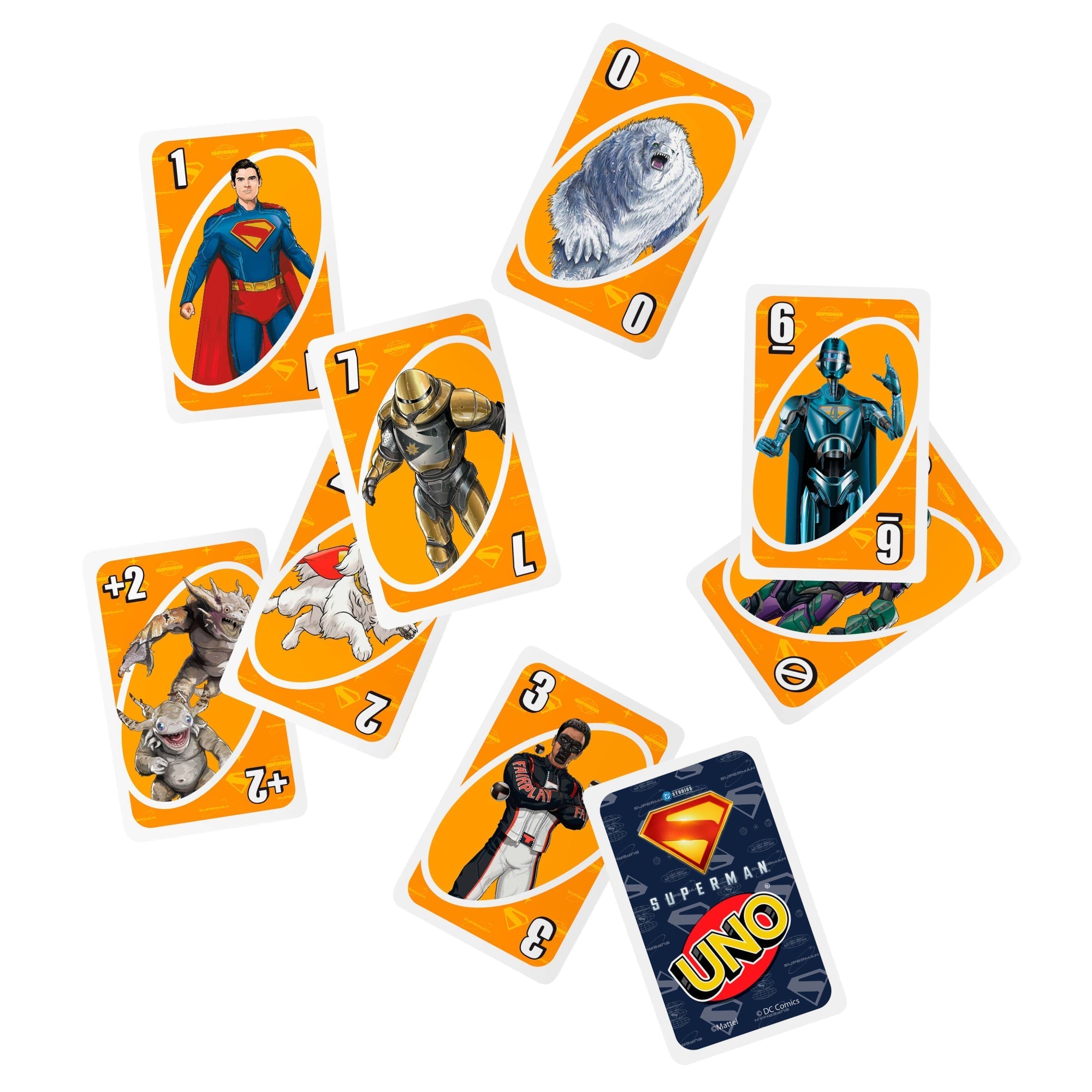 UNO Superman Card Game For Kid, Adult & Family Nights, Toy Collectible Inspired By The Movie