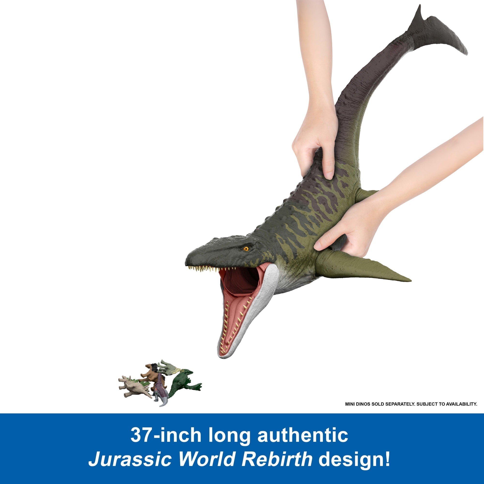 Jurassic World Rebirth Super Colossal Mosasaurus Action Figure, Dinosaur Toy