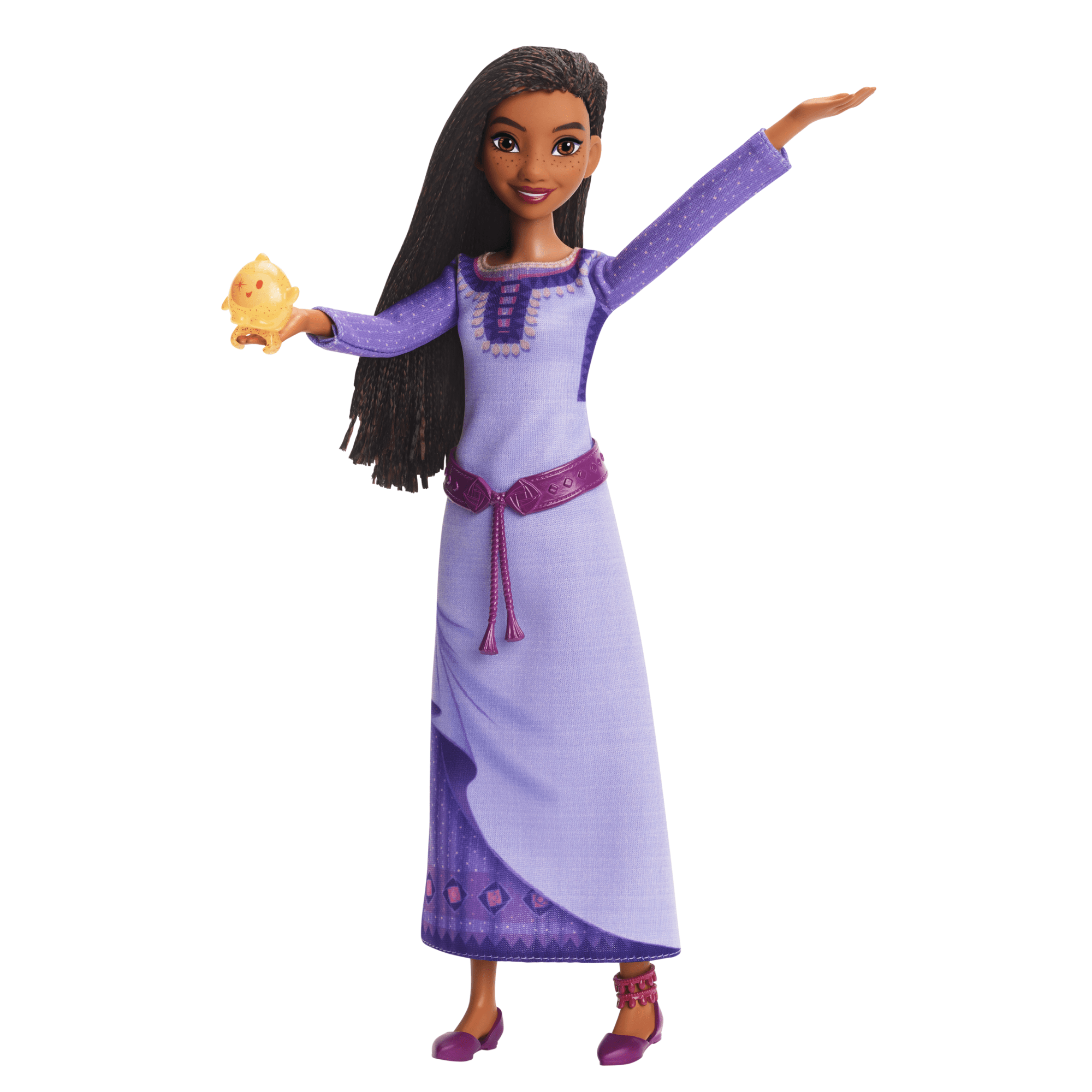 Disney's Wish Singing Asha Of Rosas Fashion Doll & Star Figure, Posable With Removable Outfit (English)