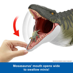 Jurassic World Rebirth Super Colossal Mosasaurus Action Figure, Dinosaur Toy