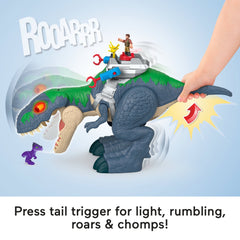 Fisher-Price Imaginext Jurassic World Rebirth Ultimate Action Chomp T. Rex Dino Toy & Action Figures
