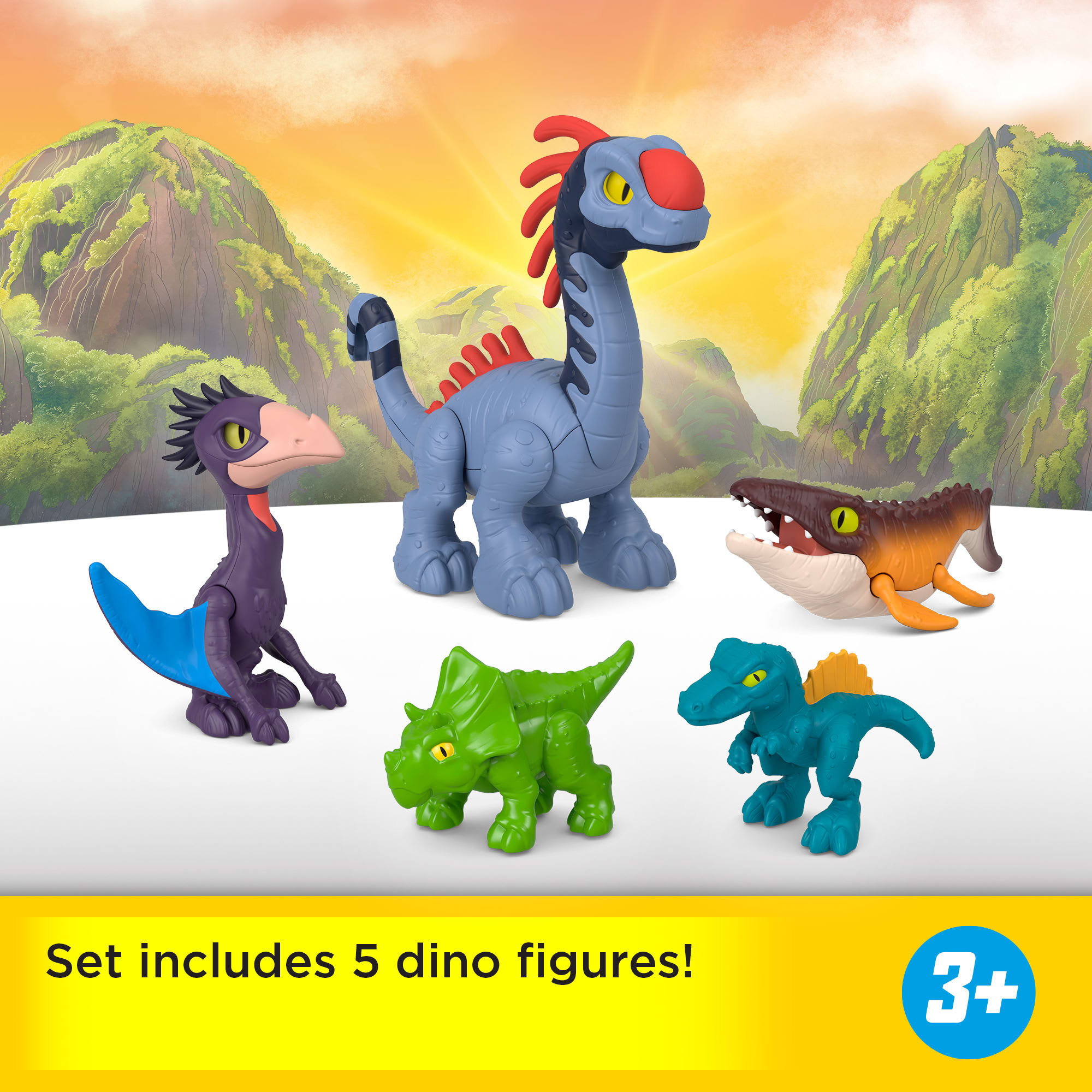Fisher-Price Imaginext Jurassic World Rebirth Set With 6 Action Figures, Launcher & Accessories