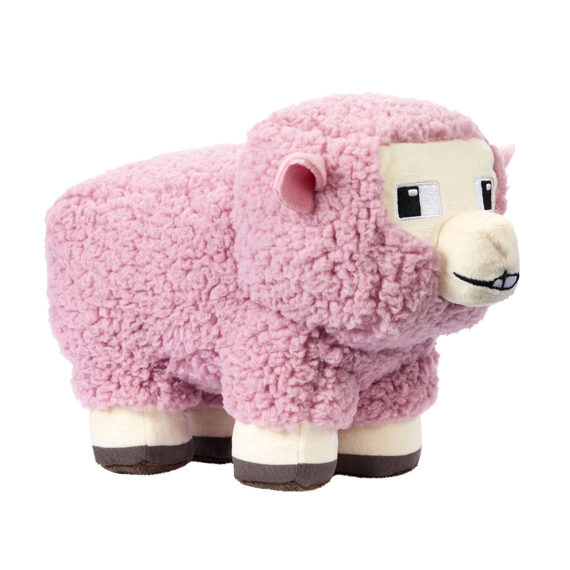 Minecraft Pink Sheep Plush Toy, 8-Inch Collectible Soft Doll Inspired By A Minecraft Movie