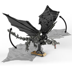 MEGA Skyrim Alduin The World Waster Building Kit With Action Figure (619 Pieces) For Collectors
