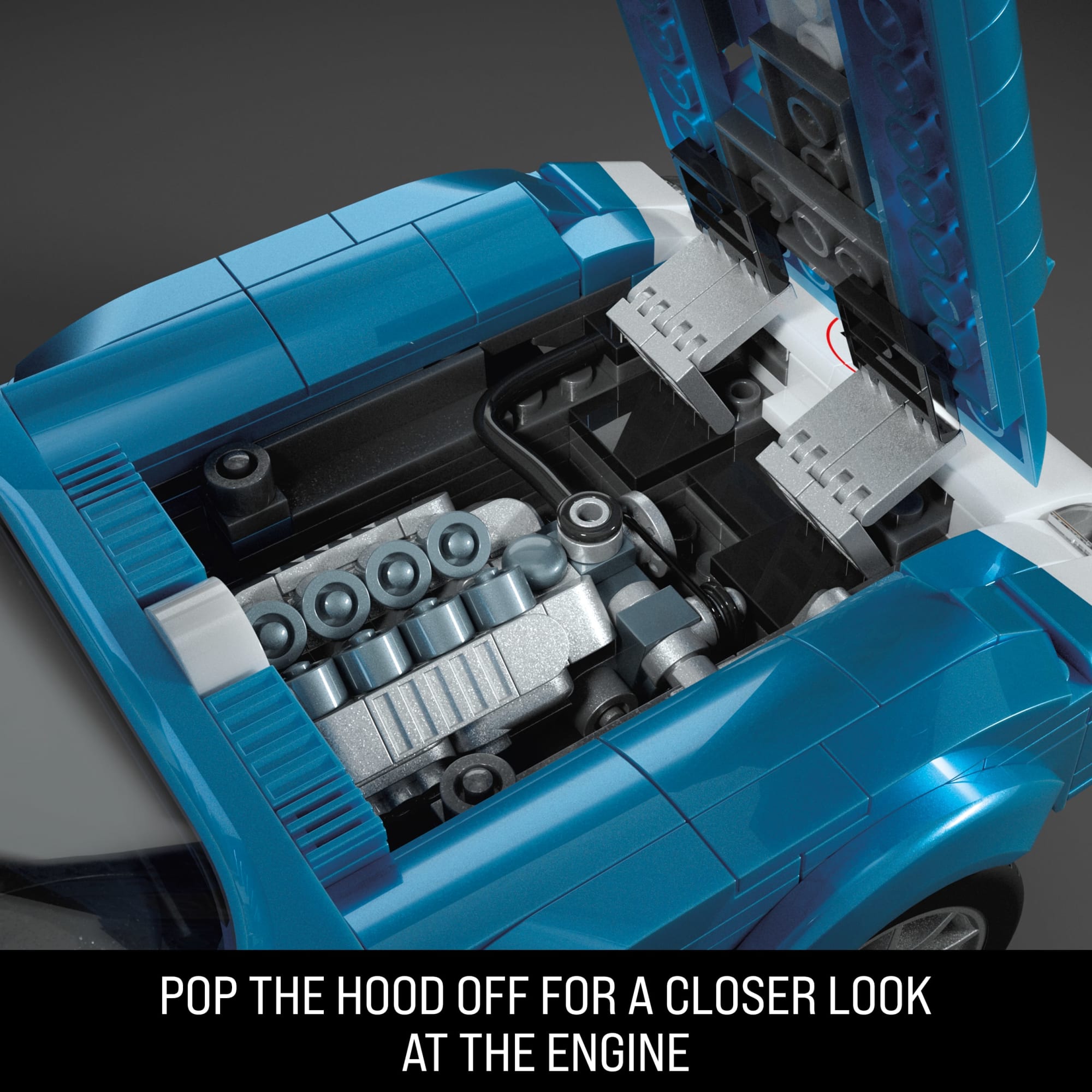 MEGA Hot Wheels 63 Corvette Grand Sport Race Car Building Toy Kit (1060 Pieces) For Collectors