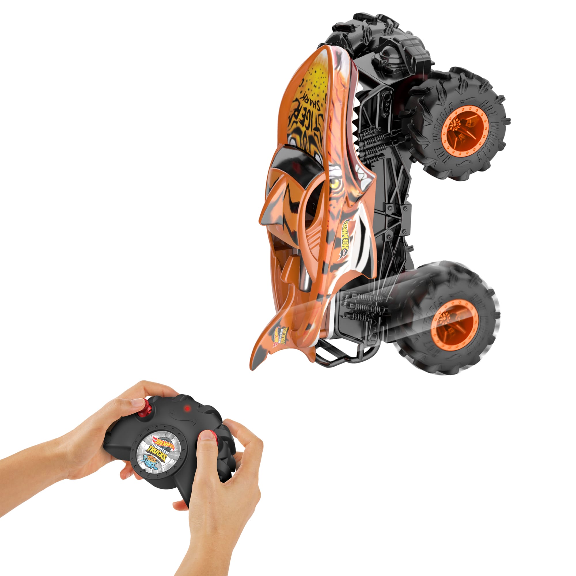 Hot Wheels RC Monster Trucks HW Tiger Shark RC in 1:24 Scale, Remote-Control Toy Truck