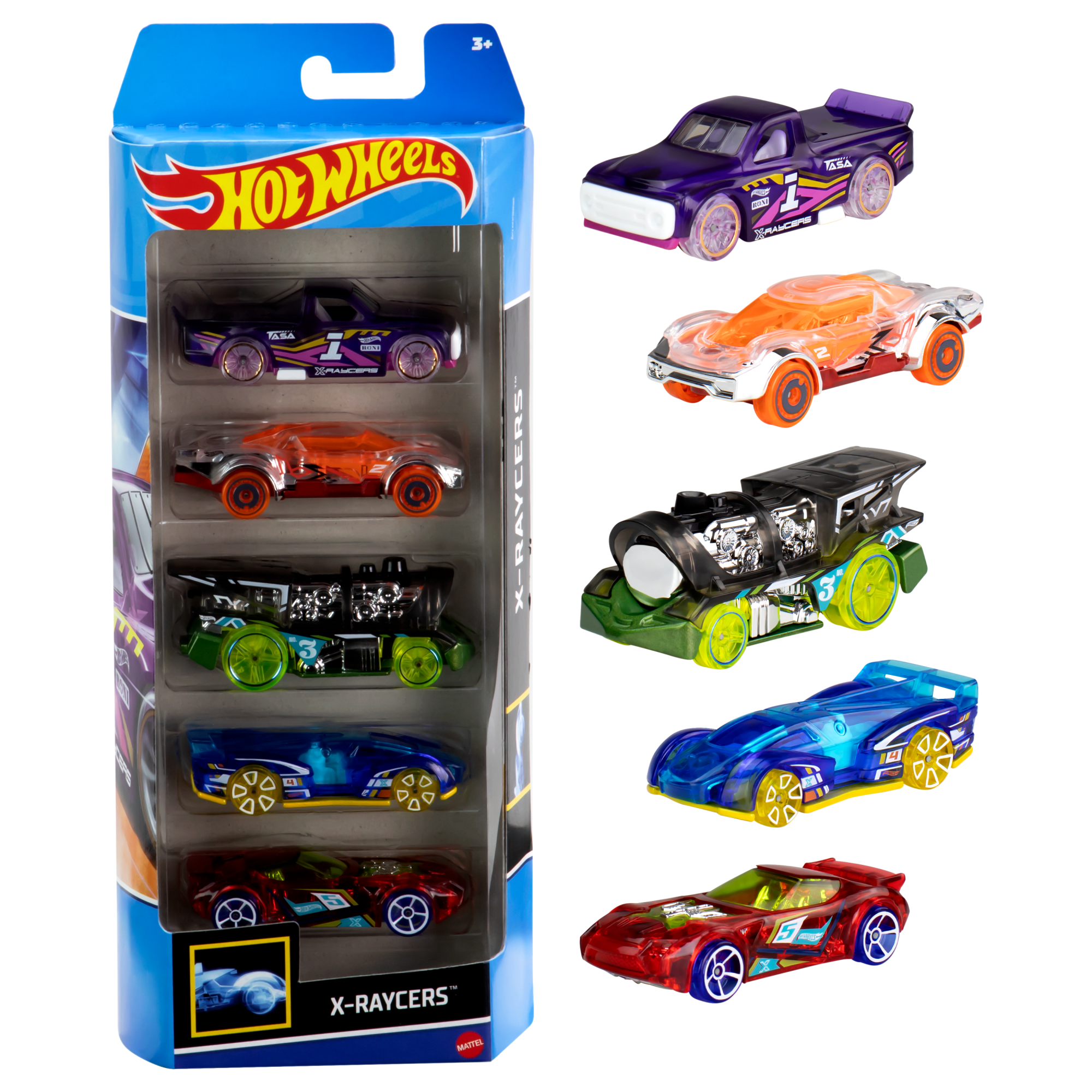 Hot Wheels Cars, 5-Pack of Die-Cast Toy Cars or Trucks in 1:64 Scale (Styles May Vary)
