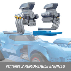 MEGA Hot Wheels Twin Mill Vehicle Building Kit (635 Pieces) For Collectors