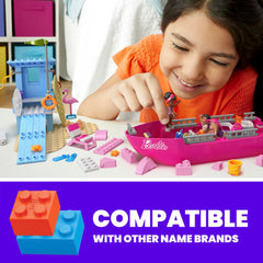MEGA Barbie Malibu Dream Boat Building Kit Playset With 3 Micro-Dolls (317 Pieces)