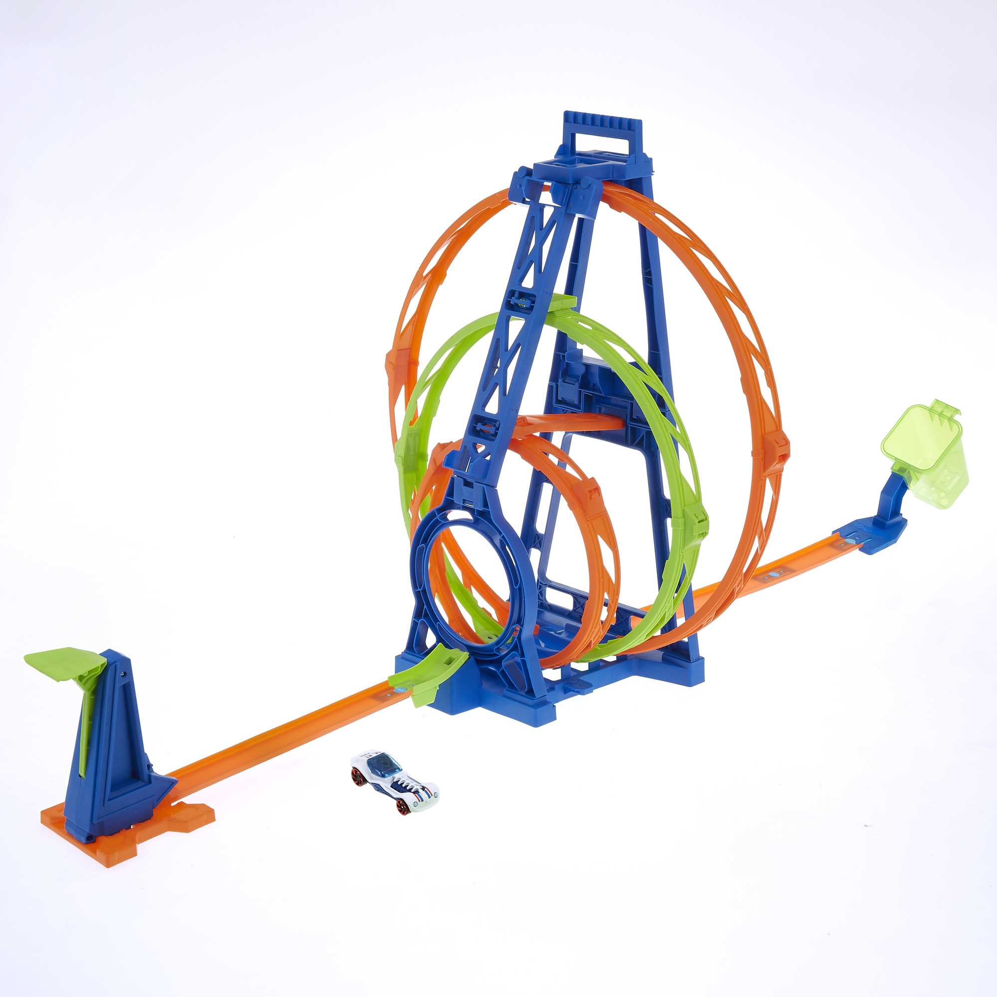 Hot Wheels Track With 1 Hot Wheels Car, Triple Loop Kit Track Set