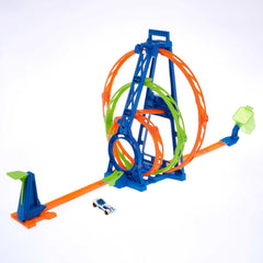 Hot Wheels Track With 1 Hot Wheels Car, Triple Loop Kit Track Set