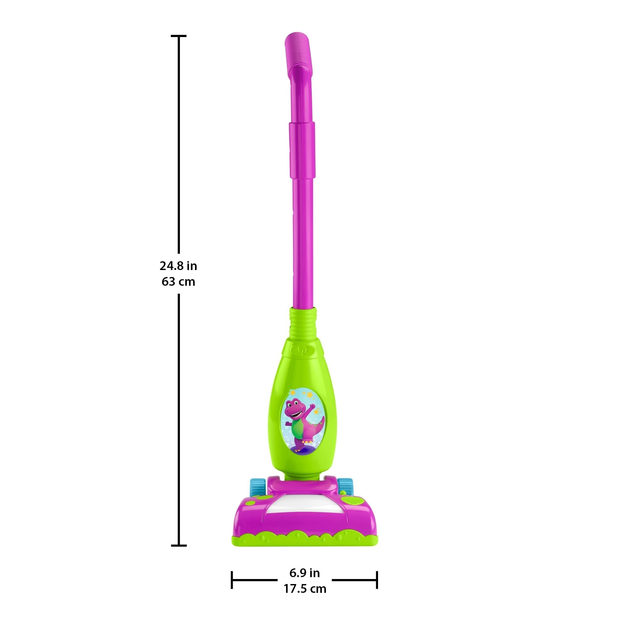 Fisher-Price Barney's World Clean Up Vacuum Electronic Toddler Toy With Lights, Music & Games