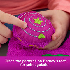 Fisher-Price Barney's World Sensory Barney Plush Toy With Fidget Activity For Toddlers