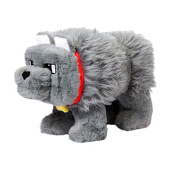 Minecraft Dennis The Wolf Interactive Plush Toy With Sounds & Moving Mouth, Inspired By The Movie