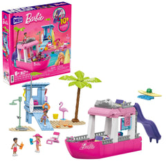 MEGA Barbie Malibu Dream Boat Building Kit Playset With 3 Micro-Dolls (317 Pieces)