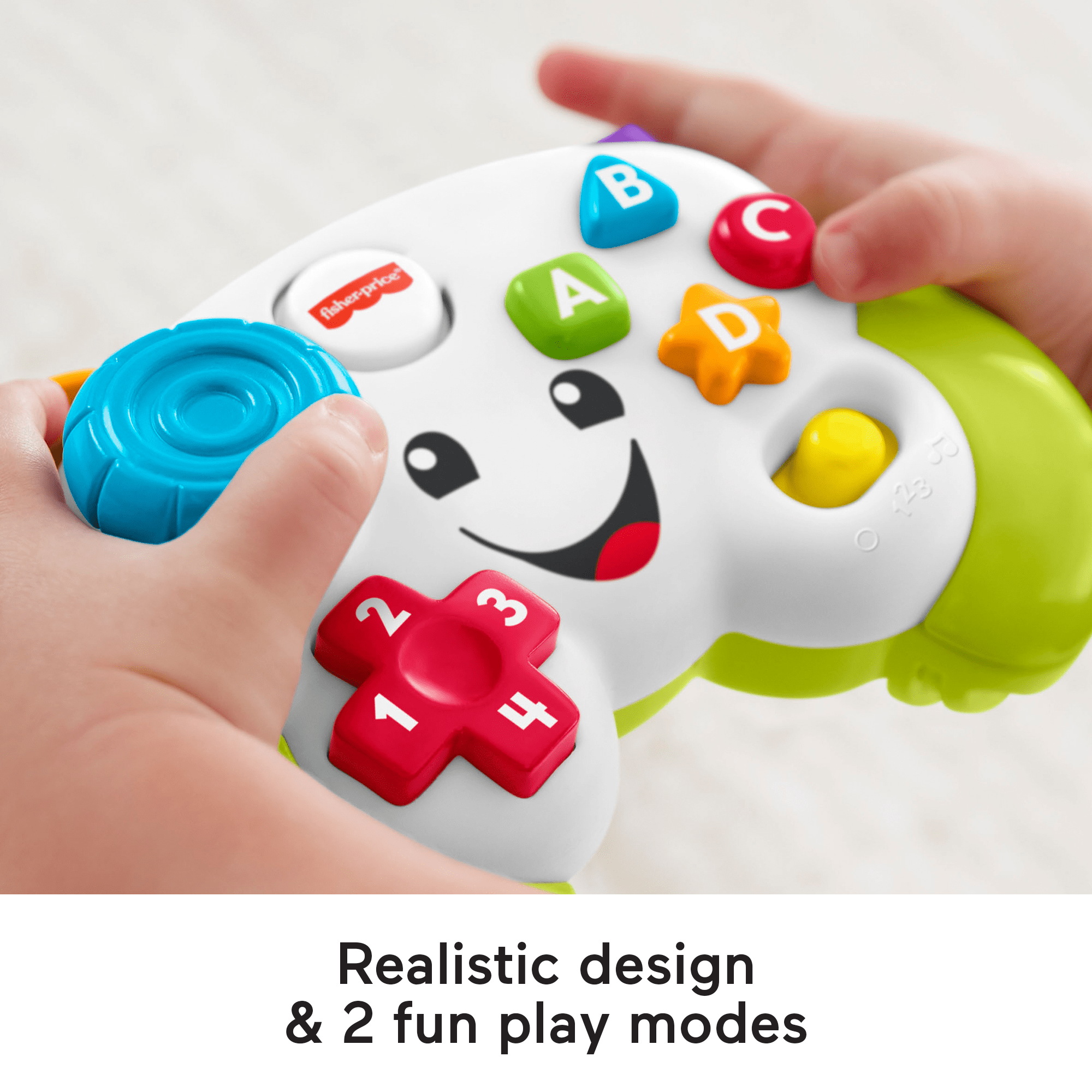 Fisher-Price Laugh & Learn Game & Learn Controller Musical Baby Toy With Lights, Multilanguage Version