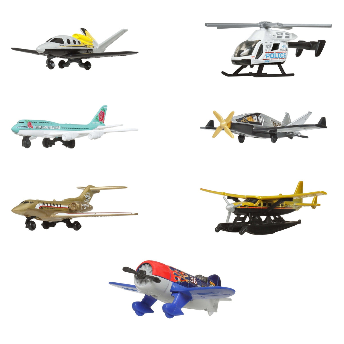 Matchbox Sky Busters, Toy Airplane, Helicopter, Space Shuttle Or Jet With Rolling Wheels And/Or Spinning Propellers
