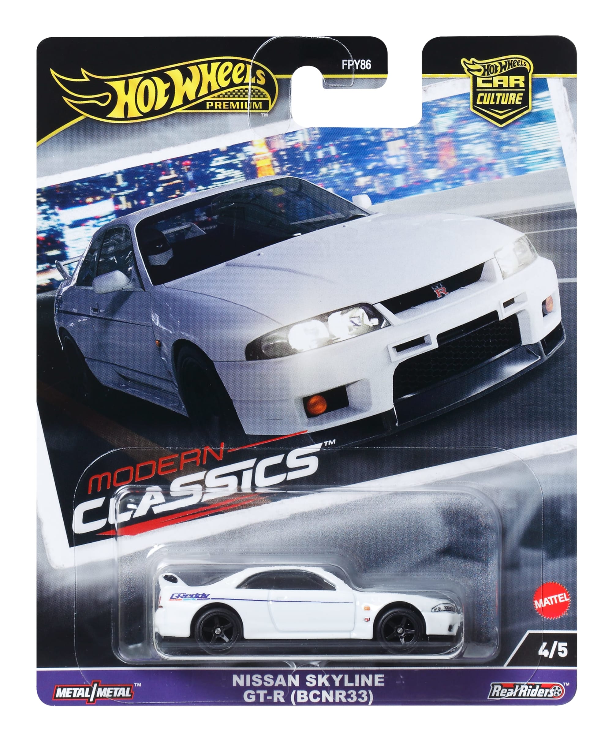 Hot Wheels Premium Car Culture Modern Classics Nissan Skyline R-33 1:64 Scale Collectible Vehicle