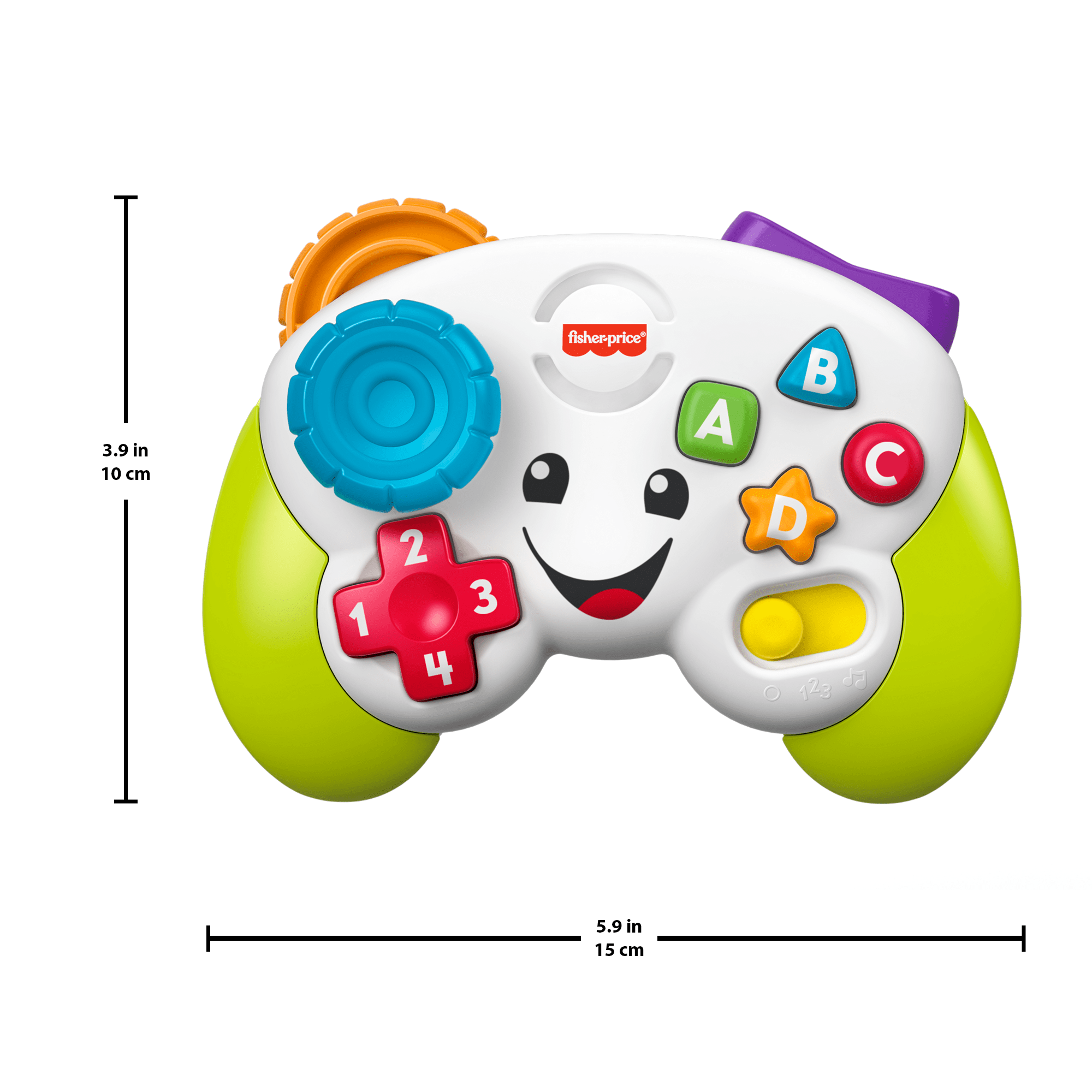 Fisher-Price Laugh & Learn Game & Learn Controller Musical Baby Toy With Lights, Multilanguage Version